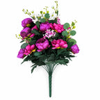 Bouquet de 24 têtes de pivoines artificielles, arrangement floral pour mariages, décoration d'intérieur et événements, 55 cm
