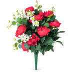 Bouquet de 24 têtes de pivoines artificielles, arrangement floral pour mariages, décoration d'intérieur et événements, 55 cm