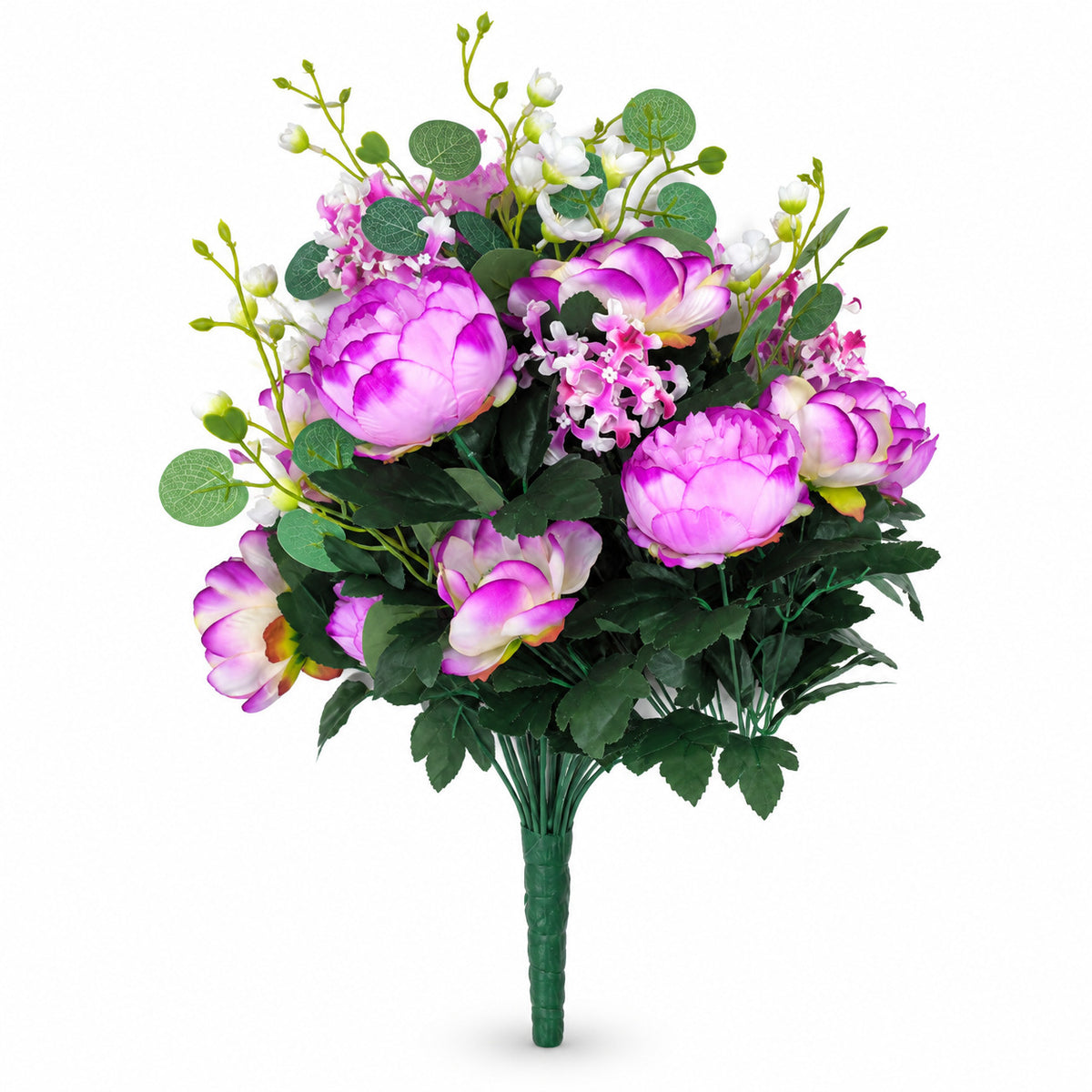 Bouquet de 24 têtes de pivoines artificielles, arrangement floral pour mariages, décoration d'intérieur et événements, 55 cm