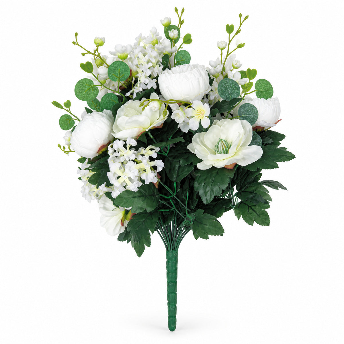 Bouquet de 24 têtes de pivoines artificielles, arrangement floral pour mariages, décoration d'intérieur et événements, 55 cm