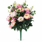 Bouquet de 24 têtes de pivoines artificielles, arrangement floral pour mariages, décoration d'intérieur et événements, 55 cm