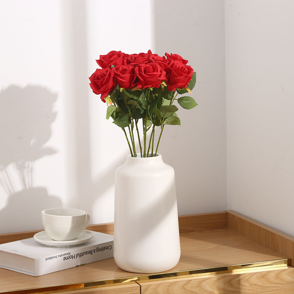 Rose artificielle en soie, tige unique, 50,8 cm, diamètre de fleur 7 cm, lot de 10, décoration de mariage, maison, événements