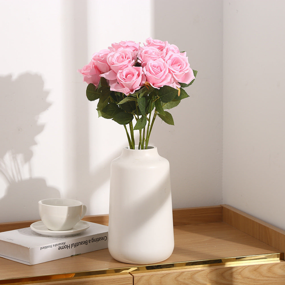 Rose artificielle en soie, tige unique, 50,8 cm, diamètre de fleur 7 cm, lot de 10, décoration de mariage, maison, événements