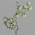Fleur artificielle élégante, tige unique d'hibiscus tropical (115 cm), 9 fleurs en soie, décoration intérieure chic - mariage, hôtel, salon