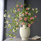 Fleur artificielle élégante, tige unique d'hibiscus tropical (115 cm), 9 fleurs en soie, décoration intérieure chic - mariage, hôtel, salon