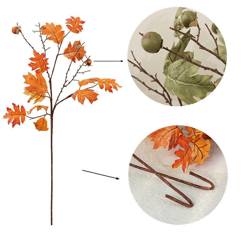 Branche de feuille d'érable avec fruits, 86 cm, soie, décoration intérieure, salon, mariage, événements