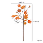 Branche de feuille d'érable avec fruits, 86 cm, soie, décoration intérieure, salon, mariage, événements