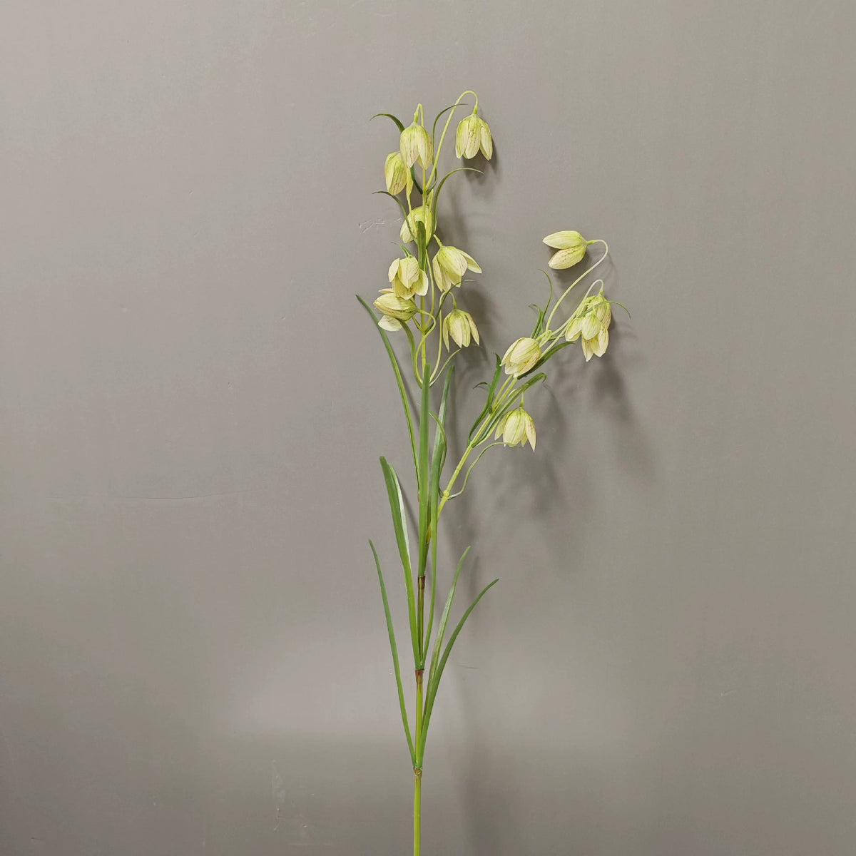 Fleur artificielle fritillaire, tige unique 90 cm, blanc et vert, décoration intérieure, mariage, hôtel