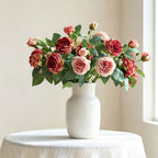 Bouquet de 3 Roses Artificielles en Soie, 53 cm, Décoration Intérieure, Élégance Française, Mariage, Cadeau