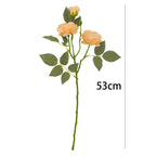 Bouquet de 3 Roses Artificielles en Soie, 53 cm, Décoration Intérieure, Élégance Française, Mariage, Cadeau