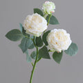 Bouquet de 3 Roses Artificielles en Soie, 53 cm, Décoration Intérieure, Élégance Française, Mariage, Cadeau
