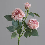 Bouquet de 3 Roses Artificielles en Soie, 53 cm, Décoration Intérieure, Élégance Française, Mariage, Cadeau