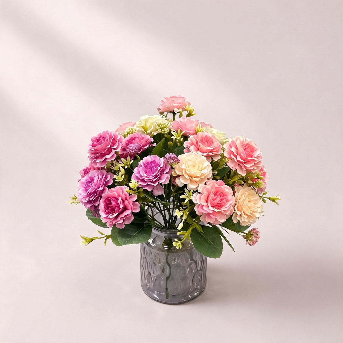 Bouquet artificiel pivoines 32 cm, 6 fleurs, sans vase – Décoration élégante mariage, terrasse, cimetière, intérieur