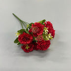 Bouquet artificiel pivoines 32 cm, 6 fleurs, sans vase – Décoration élégante mariage, terrasse, cimetière, intérieur