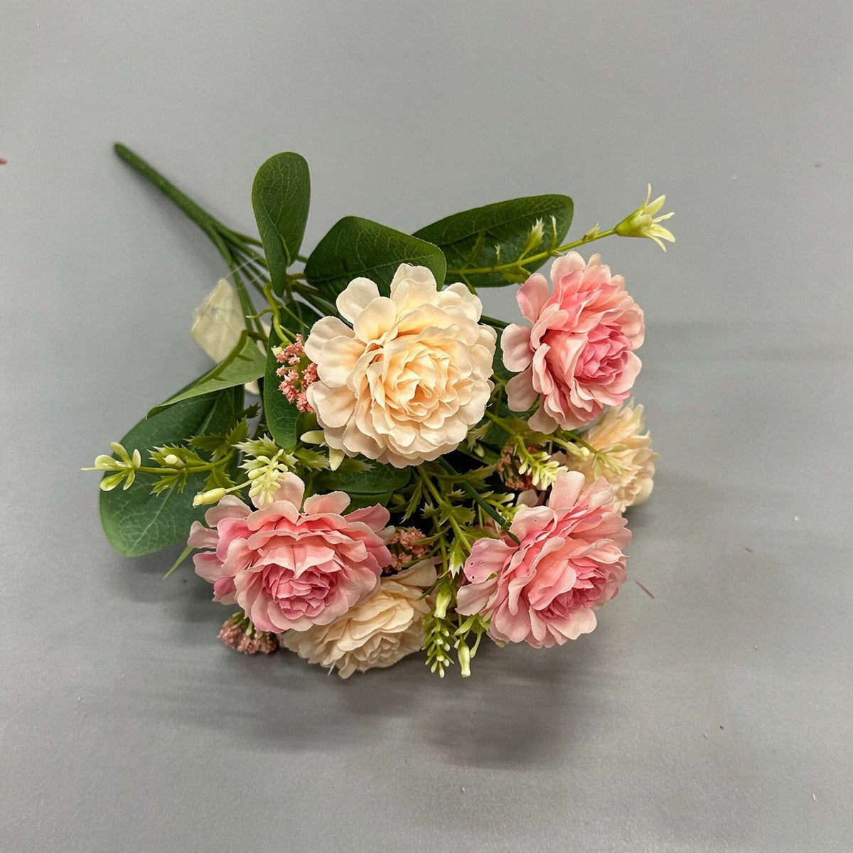 Bouquet artificiel pivoines 32 cm, 6 fleurs, sans vase – Décoration élégante mariage, terrasse, cimetière, intérieur