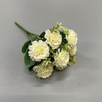 Bouquet artificiel pivoines 32 cm, 6 fleurs, sans vase – Décoration élégante mariage, terrasse, cimetière, intérieur