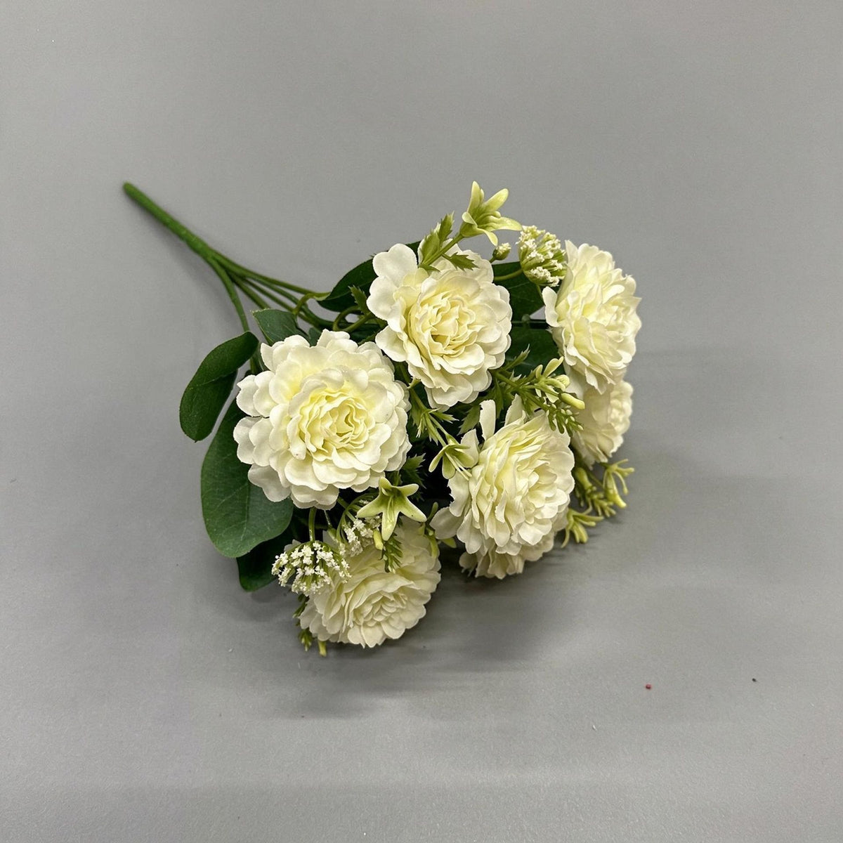 Bouquet artificiel pivoines 32 cm, 6 fleurs, sans vase – Décoration élégante mariage, terrasse, cimetière, intérieur