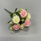 Bouquet artificiel pivoines 32 cm, 6 fleurs, sans vase – Décoration élégante mariage, terrasse, cimetière, intérieur