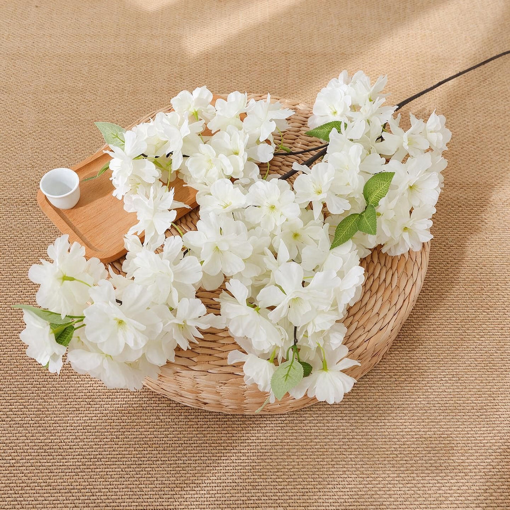Branche artificielle de cerisier tardif 100 cm, soyeuse, décoration mariage maison, ambiance champêtre provençale