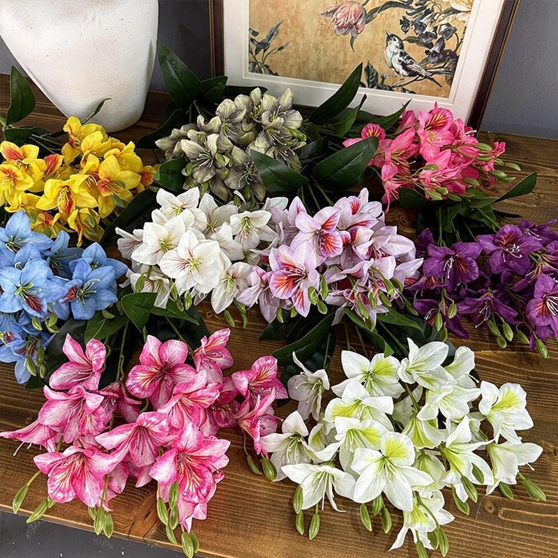Bouquet de fleurs artificielles en soie, 48 cm, fleurs de Bauhinia, décoration élégante pour mariage, maison, hôtel