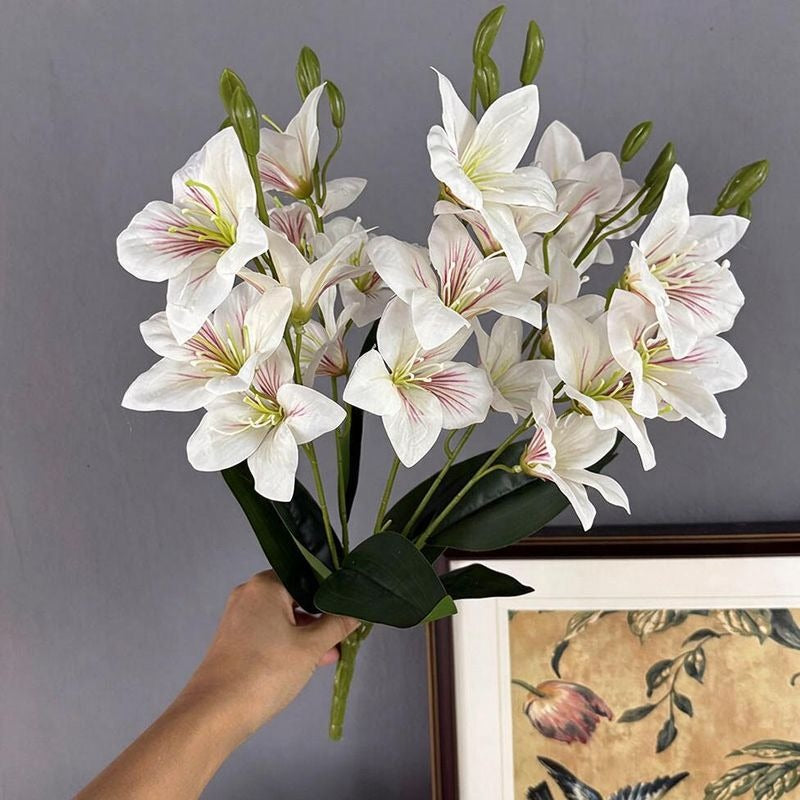 Bouquet de fleurs artificielles en soie, 48 cm, fleurs de Bauhinia, décoration élégante pour mariage, maison, hôtel