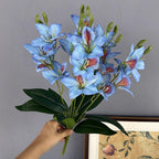 Bouquet de fleurs artificielles en soie, 48 cm, fleurs de Bauhinia, décoration élégante pour mariage, maison, hôtel