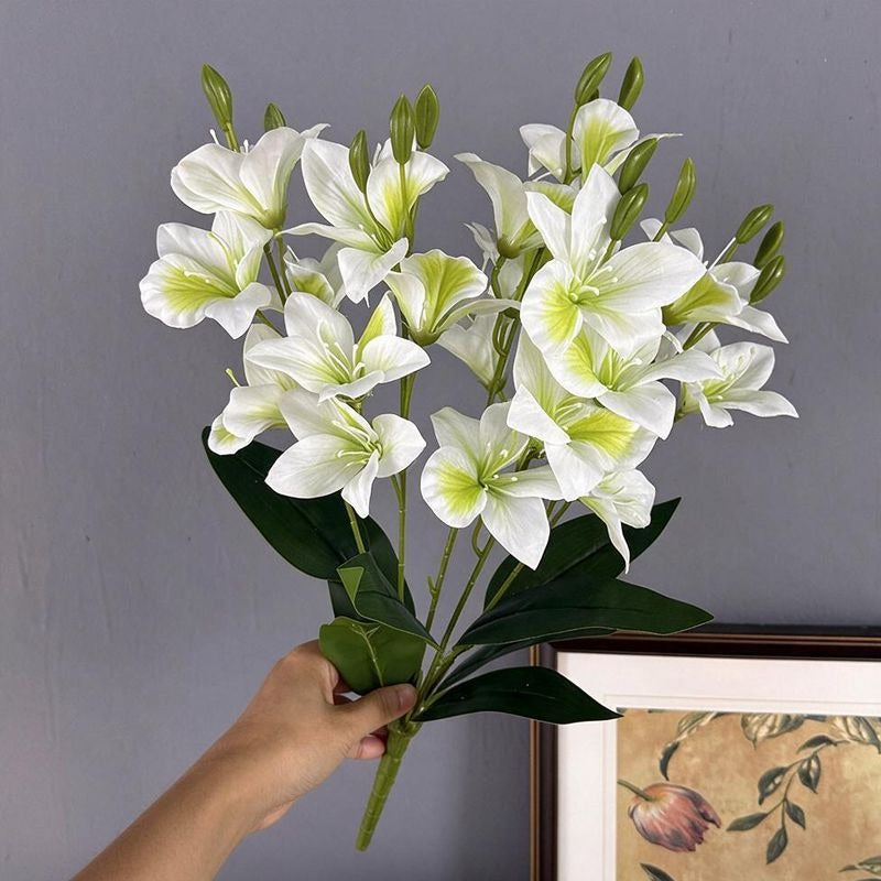 Bouquet de fleurs artificielles en soie, 48 cm, fleurs de Bauhinia, décoration élégante pour mariage, maison, hôtel