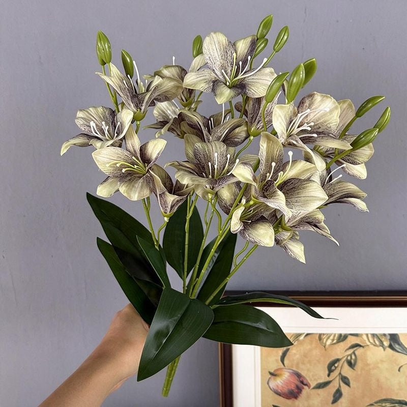 Bouquet de fleurs artificielles en soie, 48 cm, fleurs de Bauhinia, décoration élégante pour mariage, maison, hôtel