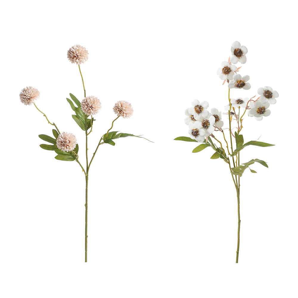Bouquet artificiel pissenlit & prunier 58cm – Décoration élégante mariage maison jardin – Fleurs en soie réalistes sans entretien