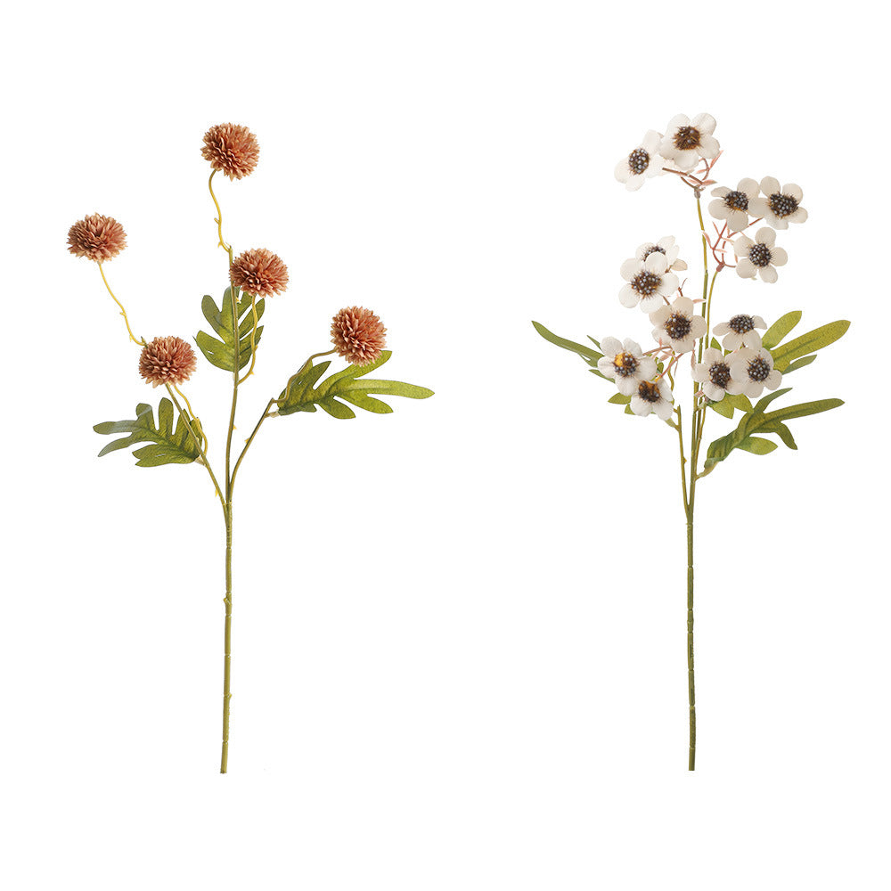 Bouquet artificiel pissenlit & prunier 58cm – Décoration élégante mariage maison jardin – Fleurs en soie réalistes sans entretien