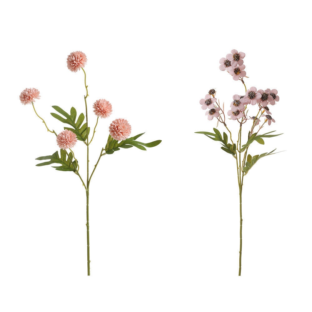 Bouquet artificiel pissenlit & prunier 58cm – Décoration élégante mariage maison jardin – Fleurs en soie réalistes sans entretien