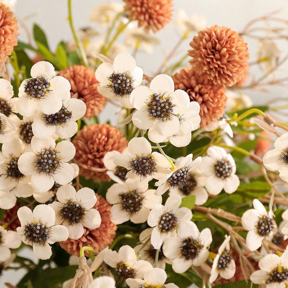 Bouquet artificiel pissenlit & prunier 58cm – Décoration élégante mariage maison jardin – Fleurs en soie réalistes sans entretien