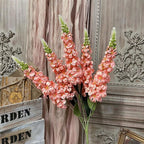 Fleurs artificelles élégantes pour mariage, bouquet de 5 tiges delphinium bleu et violet avec hyacinthe et giroflée, 57 cm, décoration de table et événement, style bohème chic