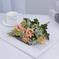 Bouquet de roses mélangées artificielles, 50 cm, idéal pour mariage, décoration intérieure et événements, sans vase