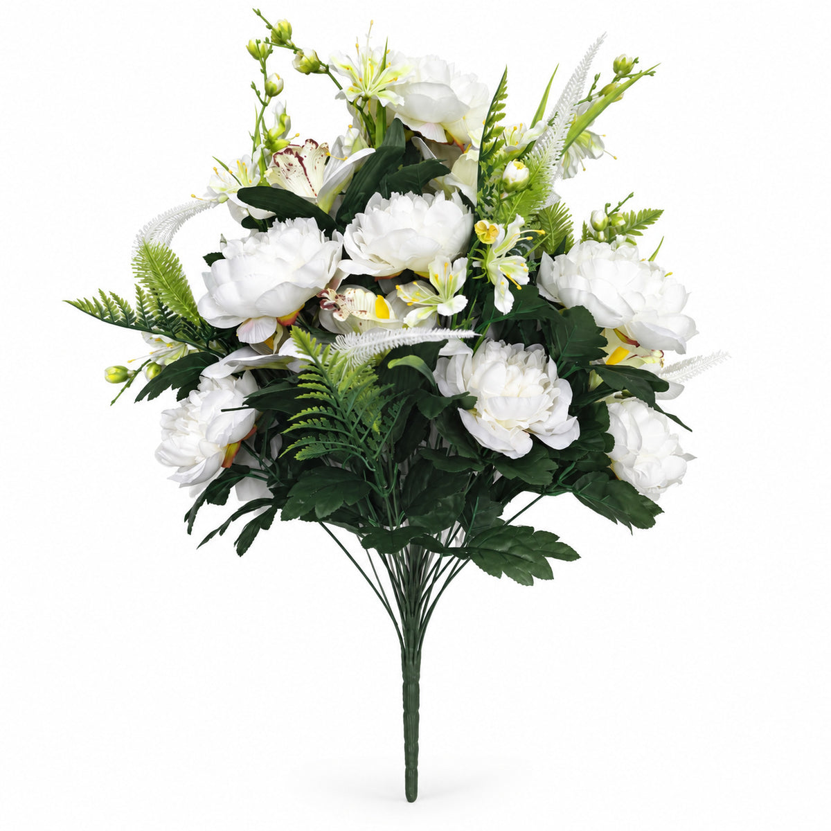 Bouquet de 24 fleurs artificielles pivoines et lys, 65 cm, décoration intérieure élégante, mariage, maison, cadeau