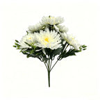 Bouquet artificiel de cosmos 6 fleurs - 33 cm - Soie - Décoration int/ext - Mariage, Terrasse, Cimetière, Boutique