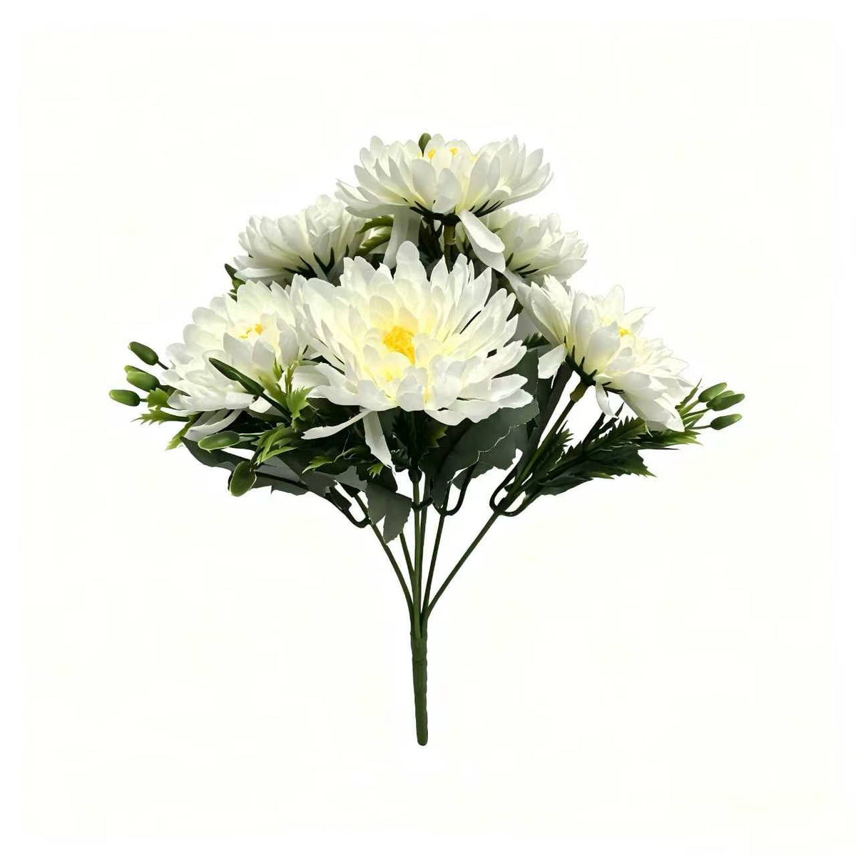 Bouquet artificiel de cosmos 6 fleurs - 33 cm - Soie - Décoration int/ext - Mariage, Terrasse, Cimetière, Boutique