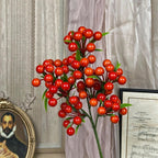 Branche de Baies Artificielles, Décoration de Noël, 35 cm, Plastique, Élégance Rétro, Pour Intérieur, Mariage, Bureau, Café