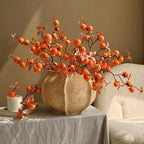 Branche artificielle de kakis d'automne, décoration d'intérieur, 66 cm, style rétro, pour maison, hôtels et vitrines