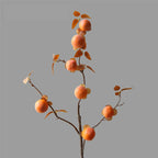 Branche artificielle de kakis d'automne, décoration d'intérieur, 66 cm, style rétro, pour maison, hôtels et vitrines
