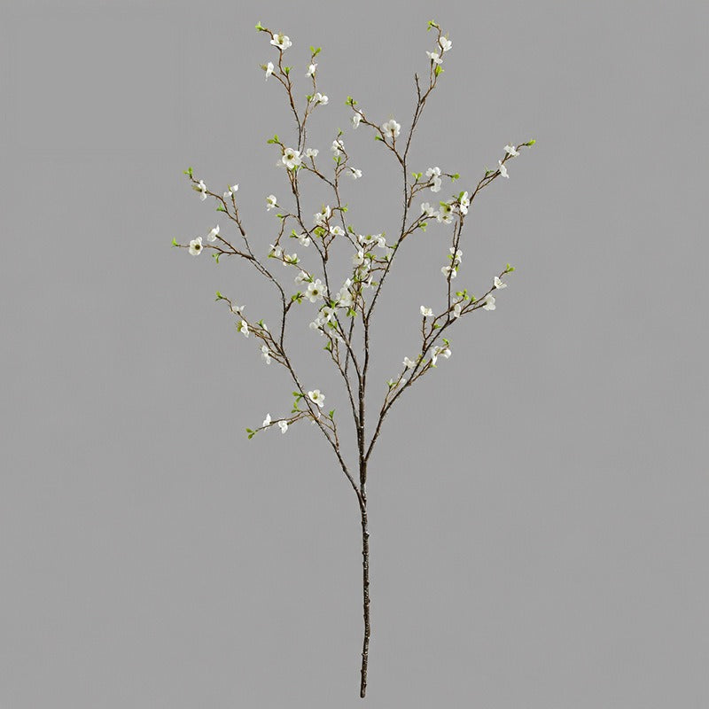 Branche de fleurs artificielles Chimonanthus (faux mimosa), 110 cm, blanc/rose/orange, décoration intérieure élégante, mariage, hôtel, maison