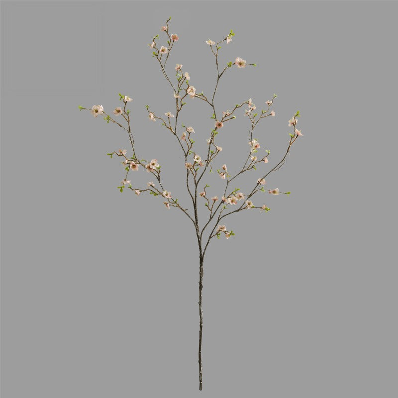 Branche de fleurs artificielles Chimonanthus (faux mimosa), 110 cm, blanc/rose/orange, décoration intérieure élégante, mariage, hôtel, maison
