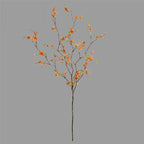 Branche de fleurs artificielles Chimonanthus (faux mimosa), 110 cm, blanc/rose/orange, décoration intérieure élégante, mariage, hôtel, maison