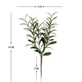 Feuilles d'olivier artificielles, décoration végétale réaliste, brins d'olivier 49 cm, 72 feuilles par paquet, style provençal, pour mariage, intérieur, boutique