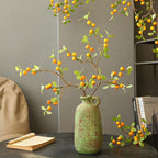Bouquet de 18 pommes miniatures en soie artificielle, 64 cm, décoration intérieure, maison, hôtel, vitrine