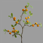 Bouquet de 18 pommes miniatures en soie artificielle, 64 cm, décoration intérieure, maison, hôtel, vitrine