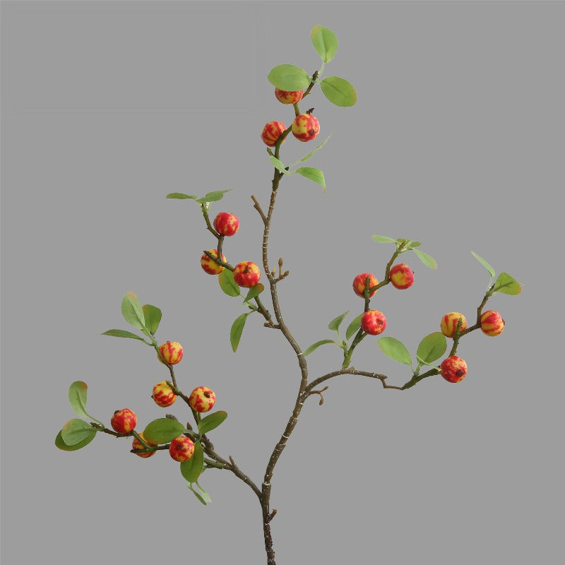 Bouquet de 18 pommes miniatures en soie artificielle, 64 cm, décoration intérieure, maison, hôtel, vitrine