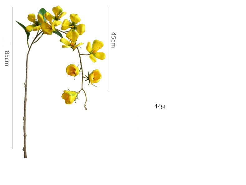 Branche de fleurs de cornouiller artificielles en soie, 85 cm, décoration élégante pour maison, mariage ou boutique, 9 fleurs par tige