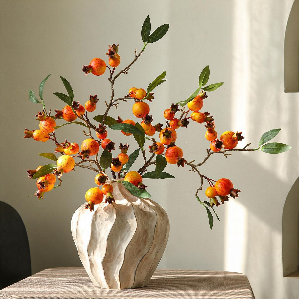 Bouquet de fleurs artificielles en soie, grenades décoratives, 100 cm, décoration d'intérieur élégante, mariage, hôtel, cadeau romantique