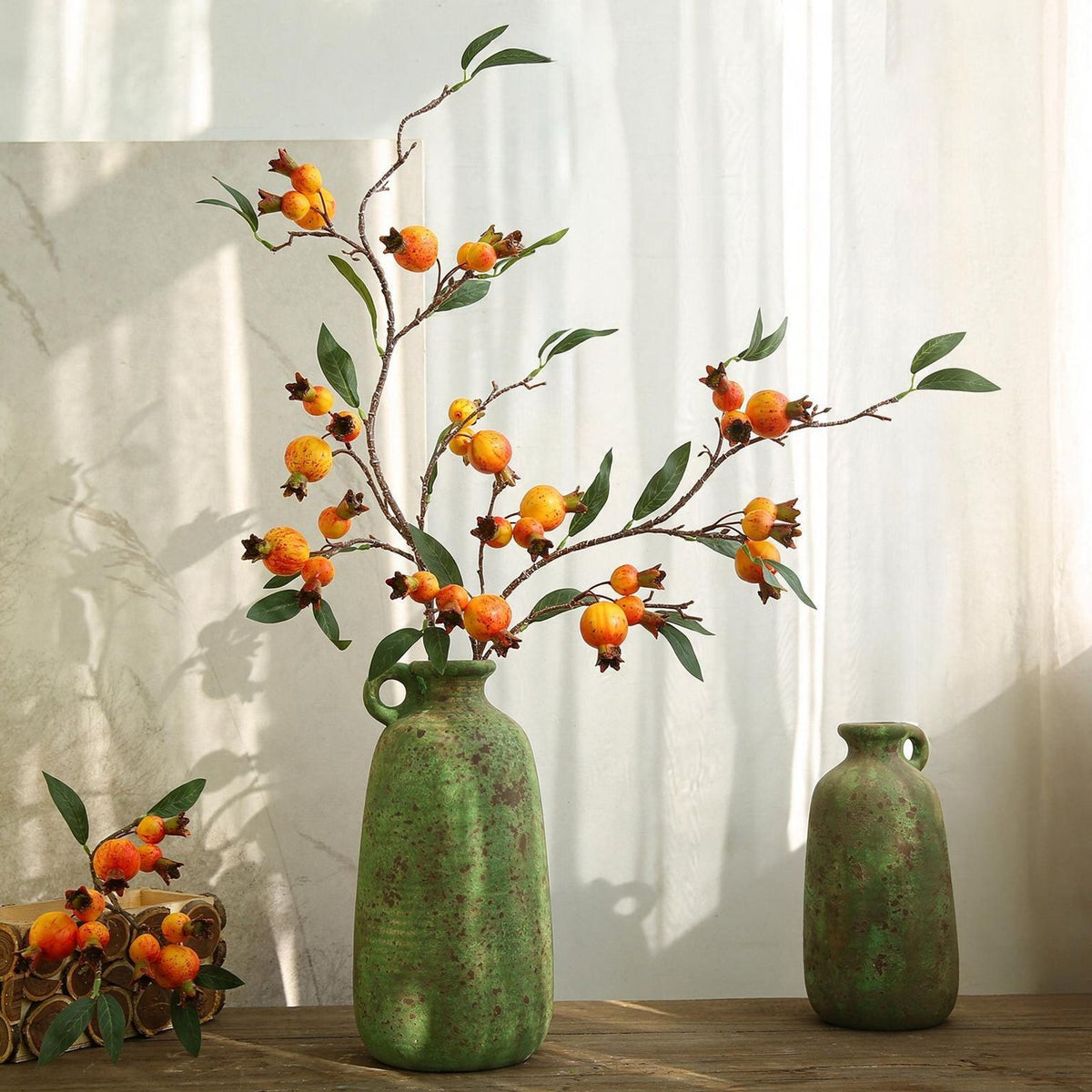 Bouquet de fleurs artificielles en soie, grenades décoratives, 100 cm, décoration d'intérieur élégante, mariage, hôtel, cadeau romantique